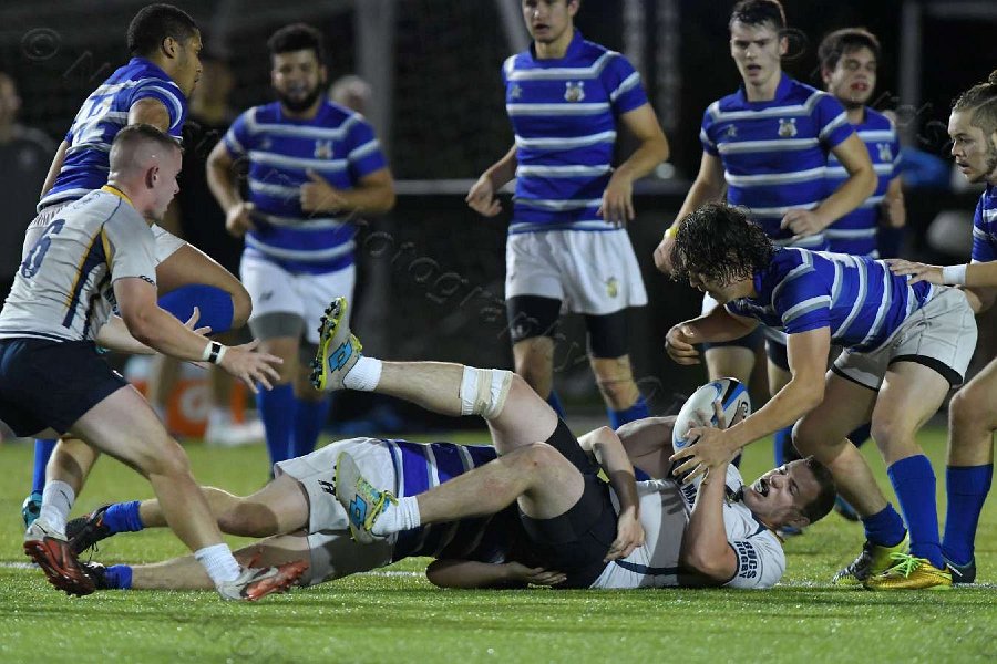 Wheaton Men\'s Rugby vs Mass Maritime.  Photo by Keith Nordstrom